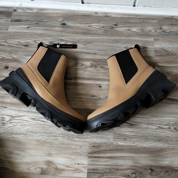 Sorel Brex Chelsea Boot Waterproof Tawny Buff Black LL6060-253 - Picture 1 of 6
